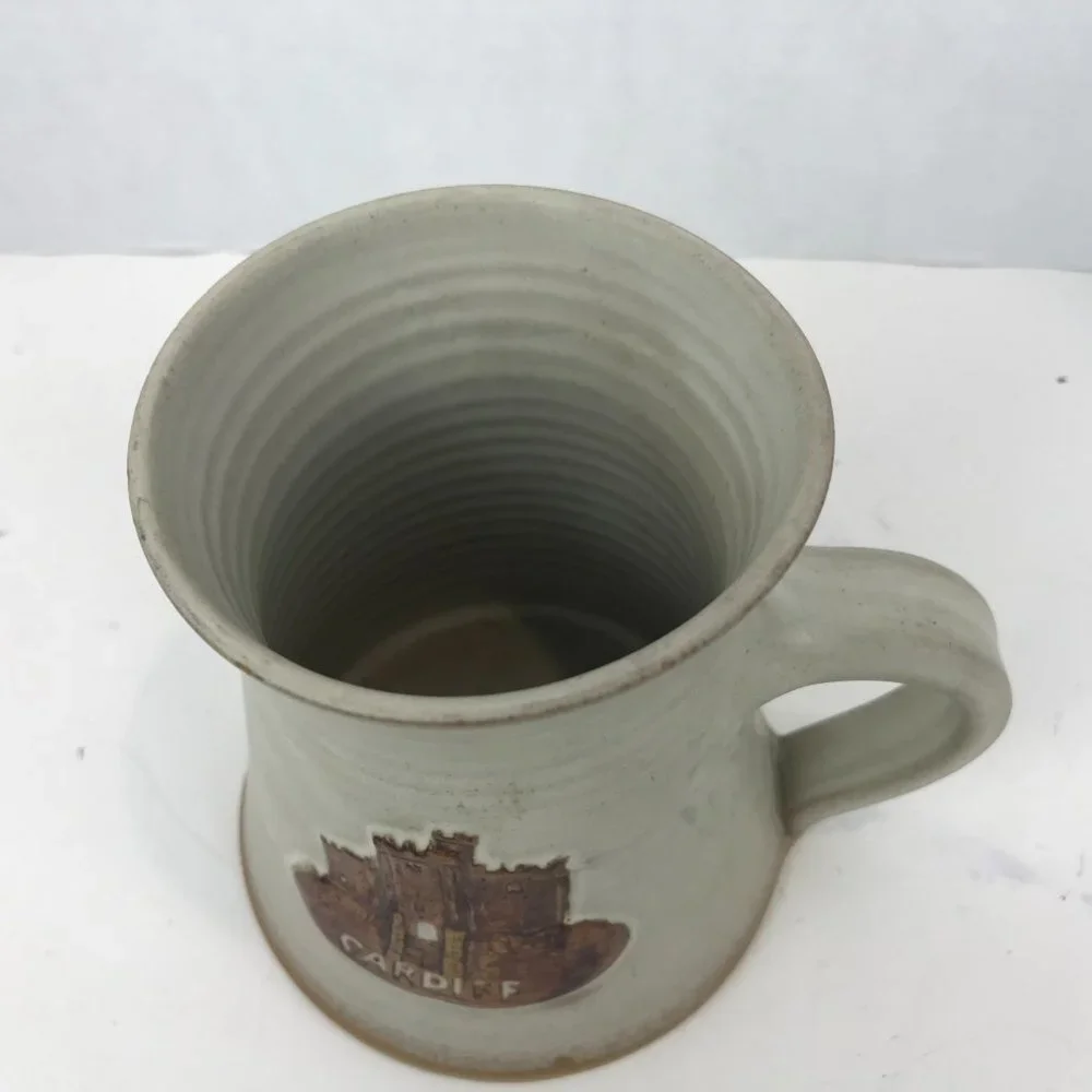 Art Pottery, Stoneware Mug, Cardiff Castle, Wales